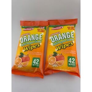 PowerHouse Household Orange Multi Purpose Cleaner Wipes 42 Count 2 Pack